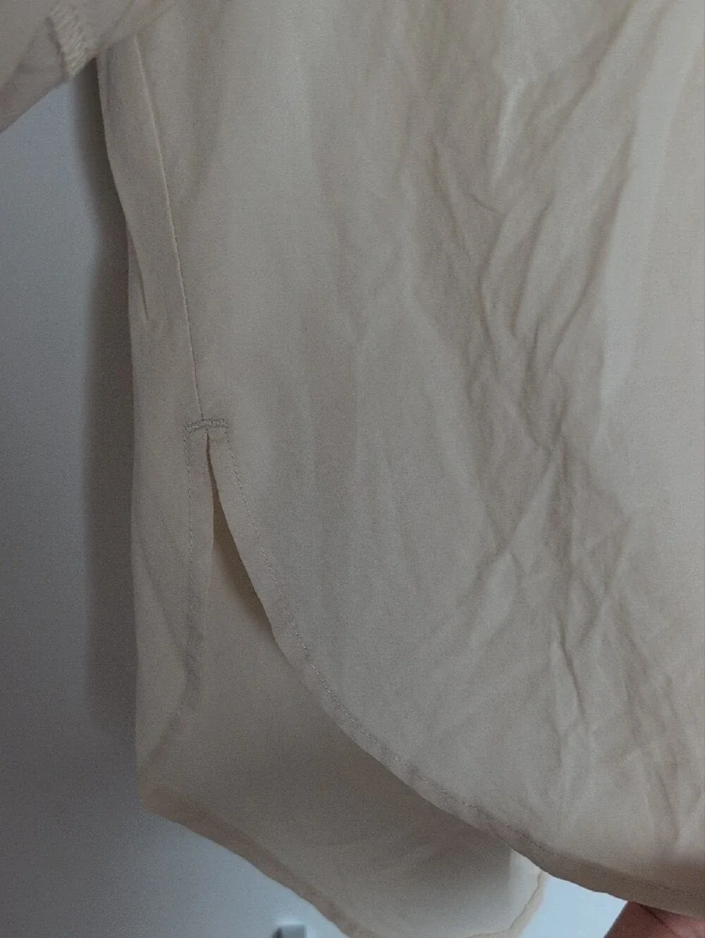 Beige Women's Long-Sleeve Button Shirt - Picture 4 of 16